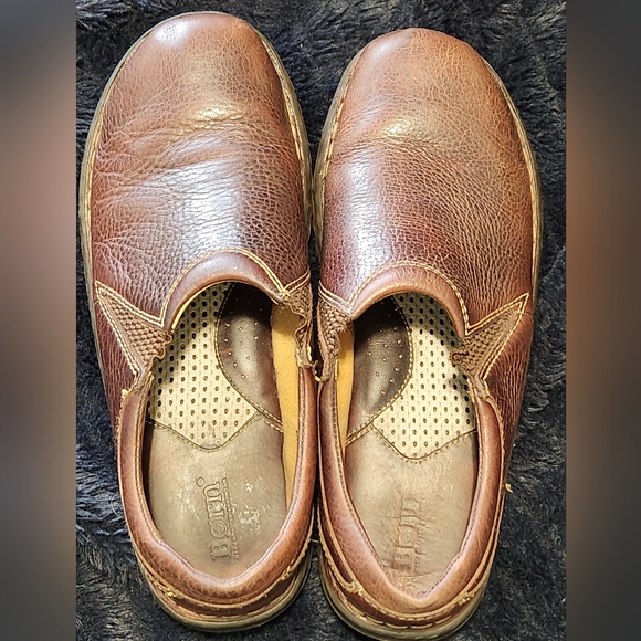 Born Brown Leather Slip On Shoes Loafers W6542 Women's Size 9.5 US  41 EU - Picture 3 of 8